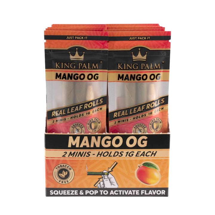 20PC DISPLAY - King Palms Hand Rolled Leaf Mini - 2pk - Headshop.com