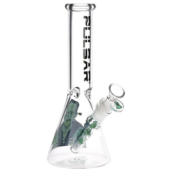 Pulsar FrankenGhoul Beaker Glass Water Pipe - 9.75" / 14mm F Pulsar FrankenGhoul Beaker Glass Water Pipe - 9.75" / 14mm F