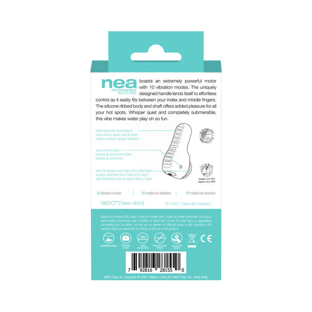 VeDO Nea Rechargeable Finger Vibe Tease Me Turquoise - Headshop.com