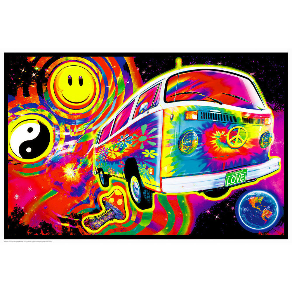 Magic Bus Non-Flocked Blacklight Poster - Headshop.com