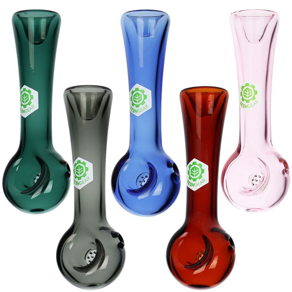 5CT BUNDLE - SeshGear Honeycomb Glass Spoon Pipe - 4.25" / Assorted Colors 5CT BUNDLE - SeshGear Honeycomb Glass Spoon Pipe - 4.25" / Assorted Colors