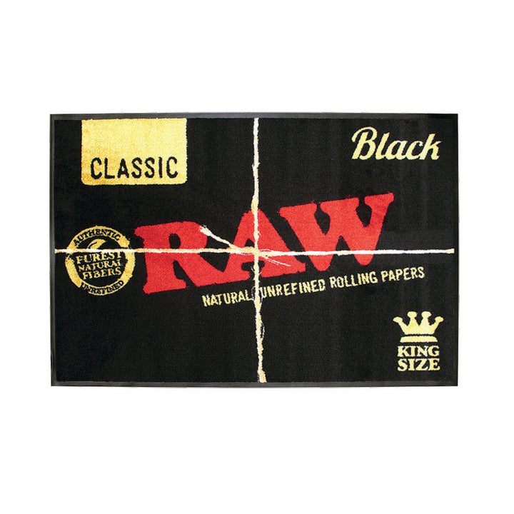 RAW Black Door Mat - Headshop.com