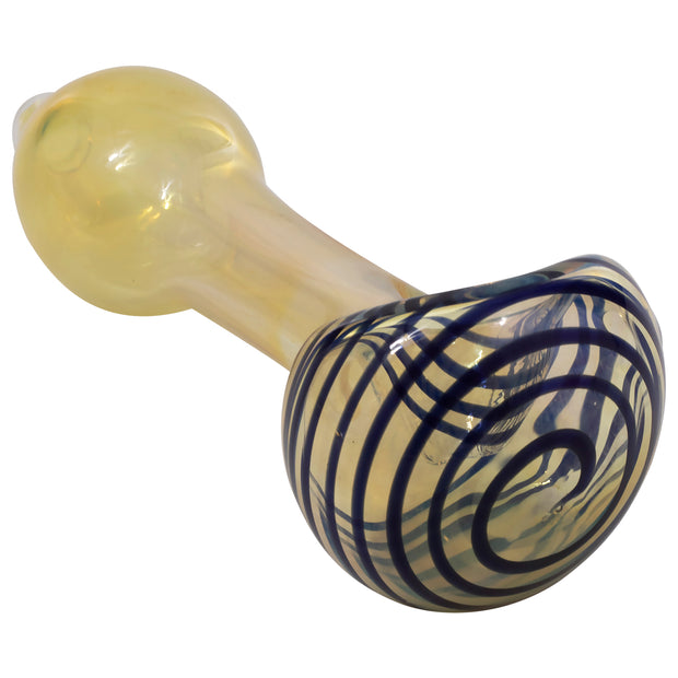 LA Pipes Spiral-Head Color Changing Glass Spoon Pipe - Headshop.com