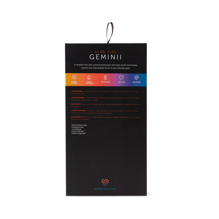 Nu Sensuelle Geminii Xlr8 14 Func Double Motor Vibe - Ultra Violet - Headshop.com