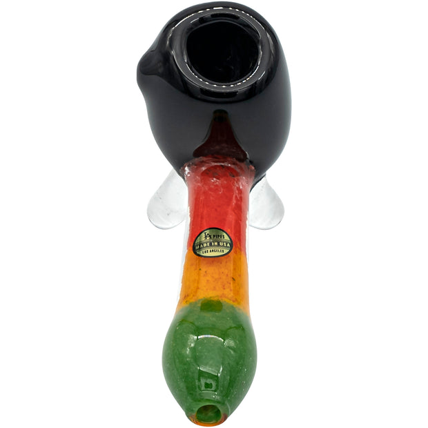 LA Pipes "Sattdown Rasta" Sherlock Glass Pipe - Headshop.com
