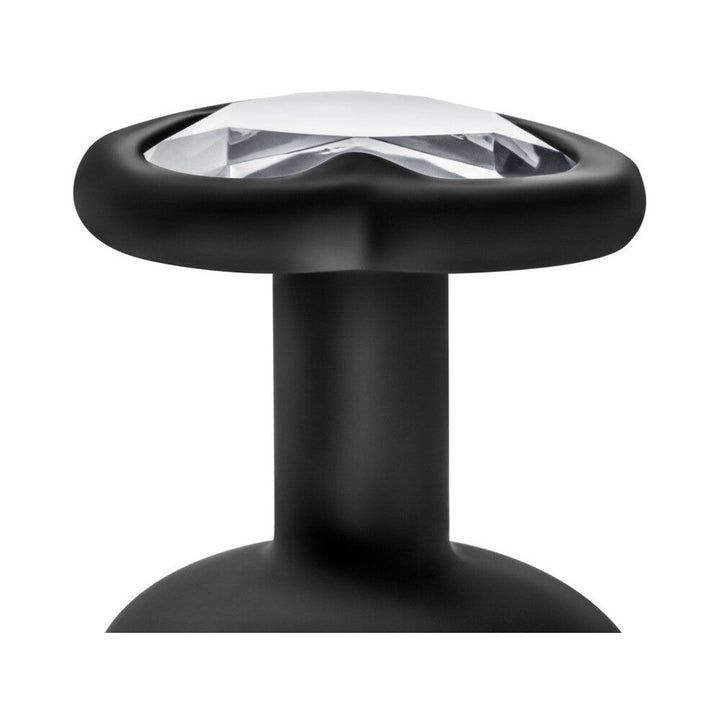 Blush Temptasia Bling Anal Plug with Heart-Shaped Gem Base Large Black - Headshop.com