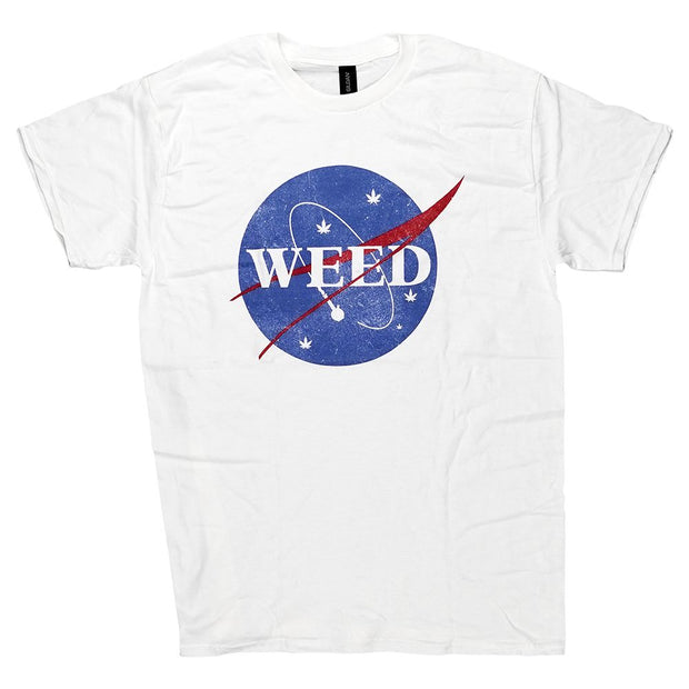Brisco Brands Weed NASA Logo Parody T-Shirt - Headshop.com