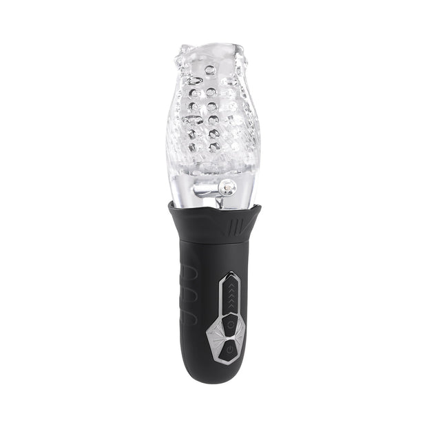Zero Tolerance Cyclone Rechargeable Vibrating Spinning Stroker Black Clear - Headshop.com
