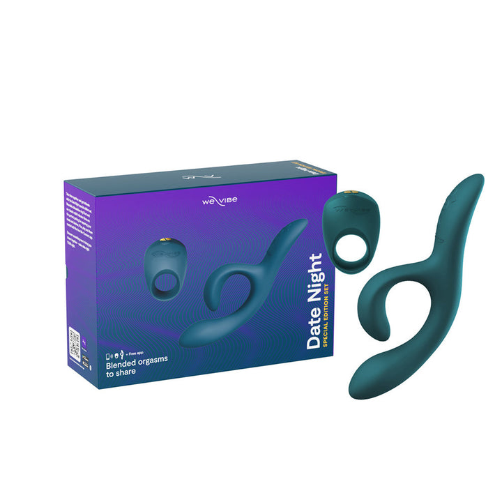 We-Vibe Date Night Special Edition Couple's Vibrator Set (Nova 2 & Pivot) Green Velvet - Headshop.com
