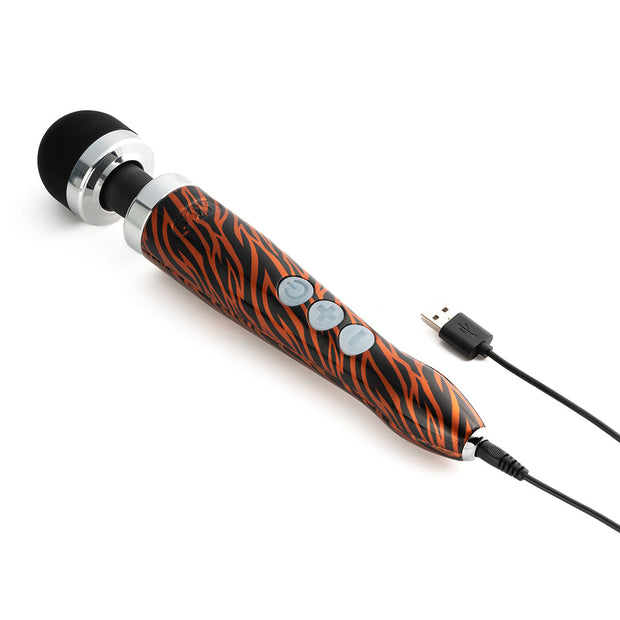 Doxy Die Cast 3R Rechargeable Compact Wand Vibrator Tiger - Headshop.com