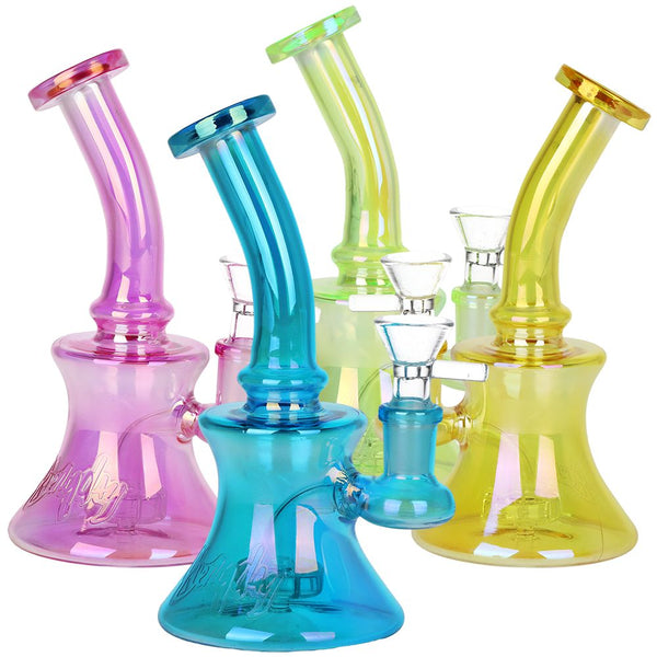 Dogg Lbs Everyday Electroplated Glass Water Pipe - 6.75" / 14mm F / Colors Vary Dogg Lbs Everyday Electroplated Glass Water Pipe - 6.75" / 14mm F / Colors Vary