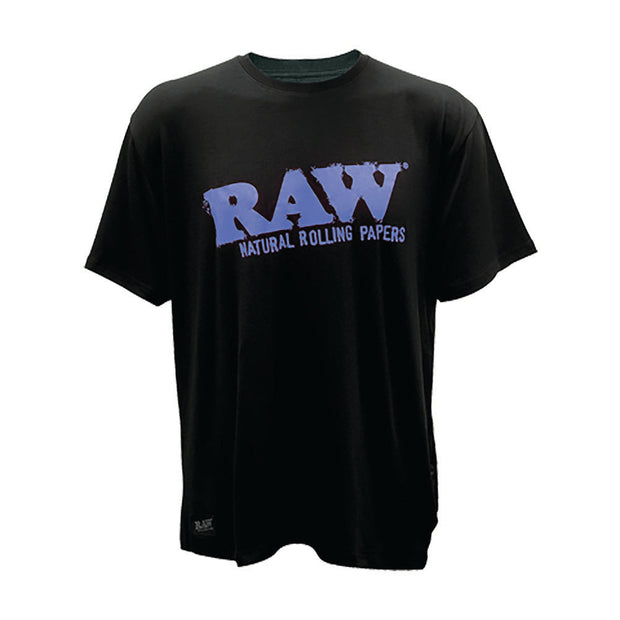 Black RAW Logo T-Shirt w Stash Pocket - Headshop.com