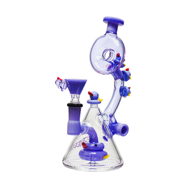 Cheech Glass 8.5" The Ducks on the Ring Water Pipe