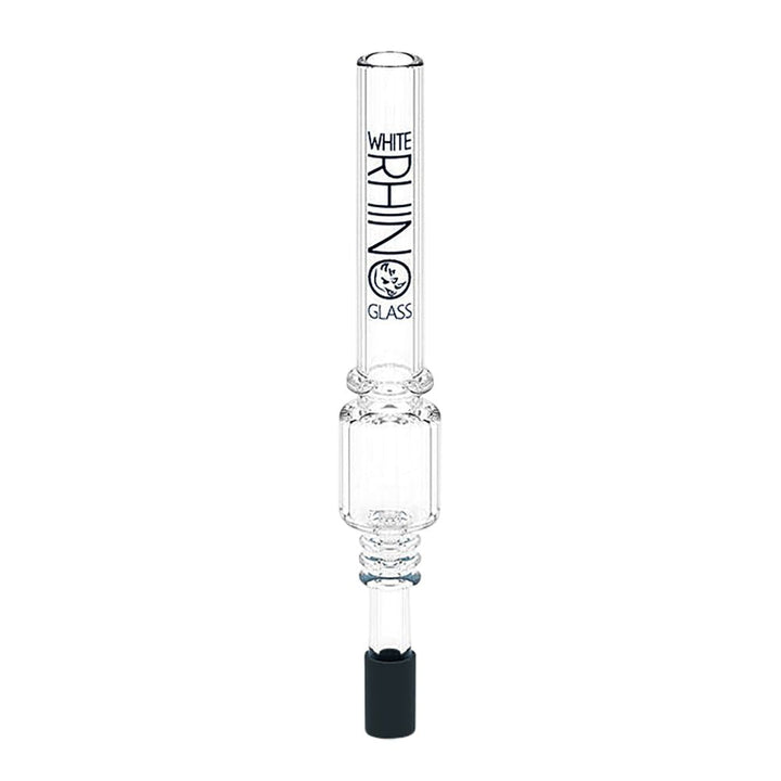 White Rhino Quartz Dab Straw V4 w/ Silicone Cap - 5" 25ct - Headshop.com