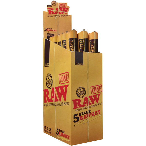 RAW 5 Stage RAWKET Cone Set - 15pk Display RAW 5 Stage RAWKET Cone Set - 15pk Display