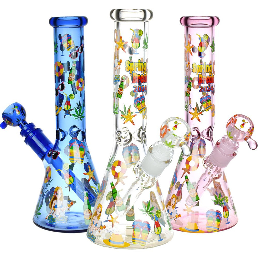 Spring Break 2024 Glass Beaker Water Pipe | 10" | 14mm F - Headshop.com