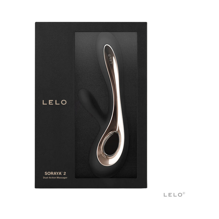 LELO SORAYA 2 Rechargeable Rabbit Vibrator Black - Headshop.com