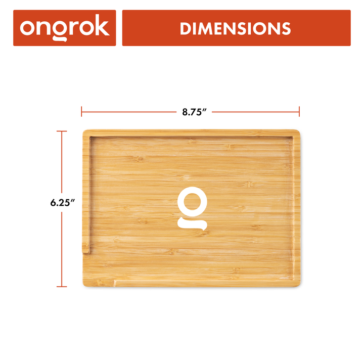 Ongrok Sustainable Small Bamboo Wood Tray - Headshop.com
