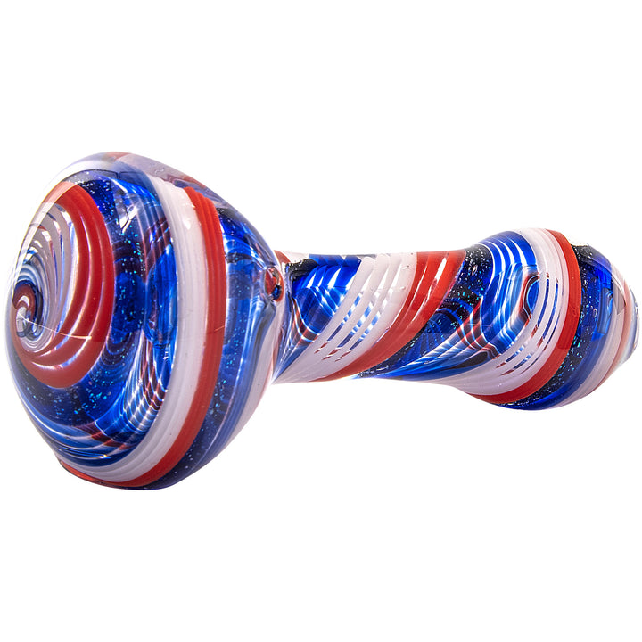 LA Pipes Stars and Stripes Independence Glass Spoon Pipe - Headshop.com