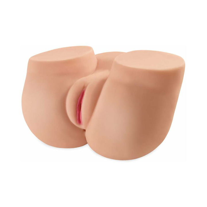 PDX Dirty Talk Interactive Fuck Me Silly Rechargeable Vibrating Dual-Entry Masturbator Beige - Headshop.com