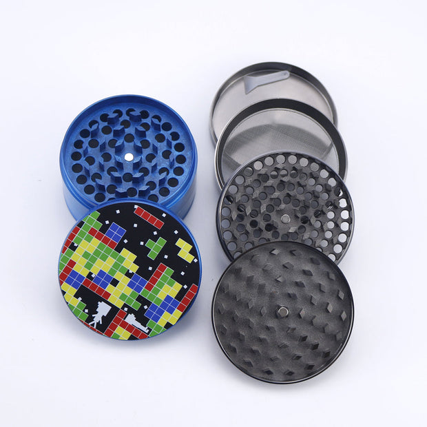 4 Piece Tetris Design Zinc Alloy Metal Grinder - Headshop.com