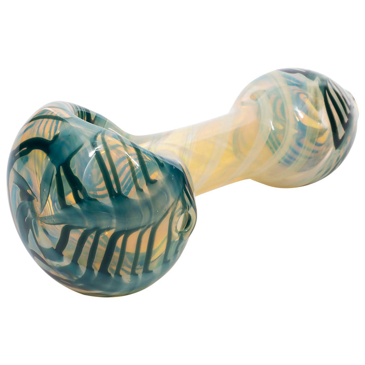 LA Pipes Twisty Cane Spoon Glass Pipe (Various Colors) - Headshop.com