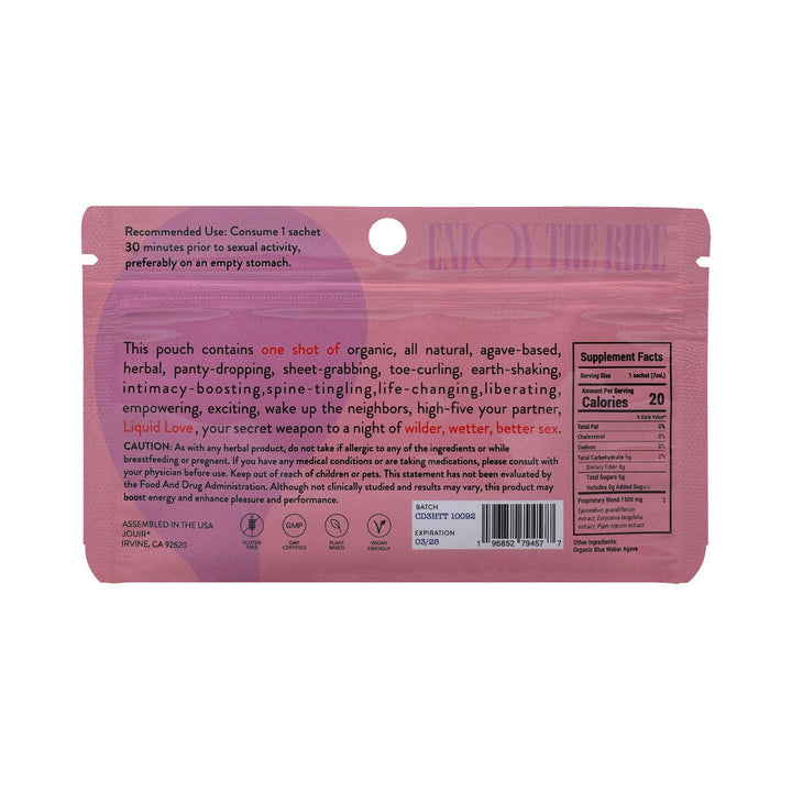 Liquid Love by Jouir Drink Up Get Down Sweet Sexual Supercharger 12-Pack Display - Headshop.com