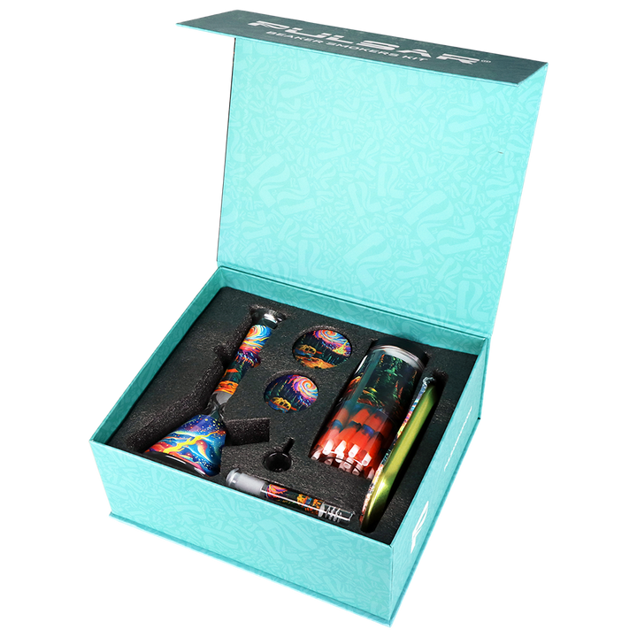 Pulsar Design Series Beaker Water Pipe Smoker's Kit | 7.75"