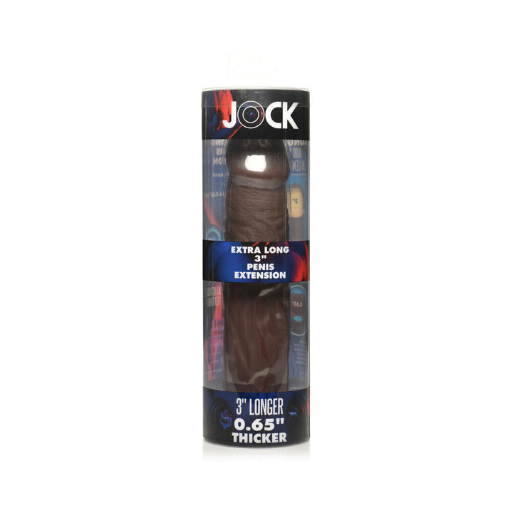 Jock Extra Long Penis Extension Sleeve 3 in. Dark - Headshop.com
