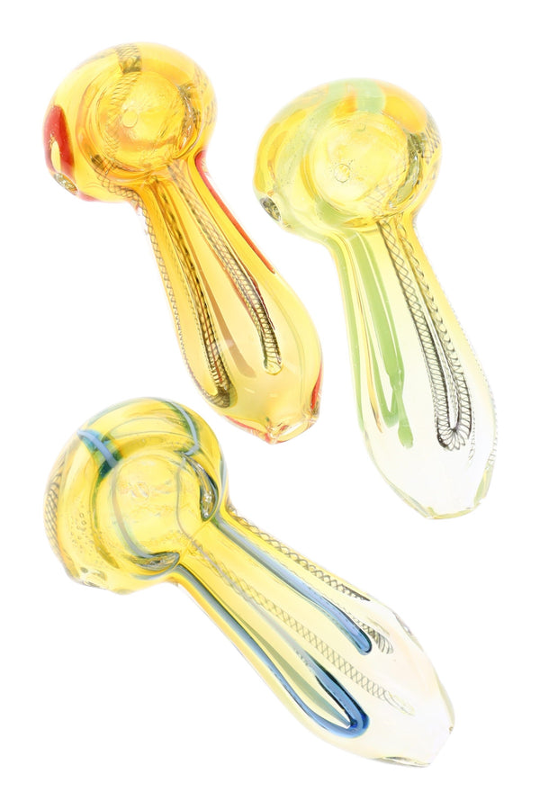 Color-Changing Striped Glass Spoon Pipe “Solar Stripes” – 3″ – Assorted Colors Color-Changing Striped Glass Spoon Pipe “Solar Stripes” – 3″ – Assorted Colors