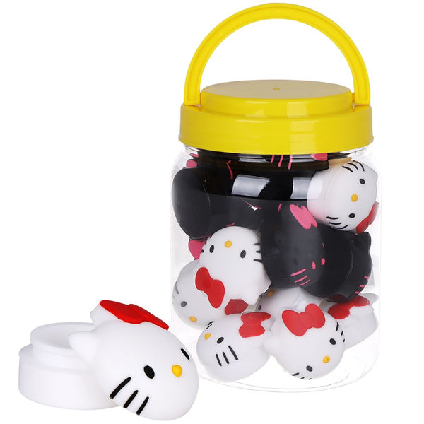25CT JAR - Cute Kitty Silicone Concentrate Container - 5ml / Assorted Colors 25CT JAR - Cute Kitty Silicone Concentrate Container - 5ml / Assorted Colors