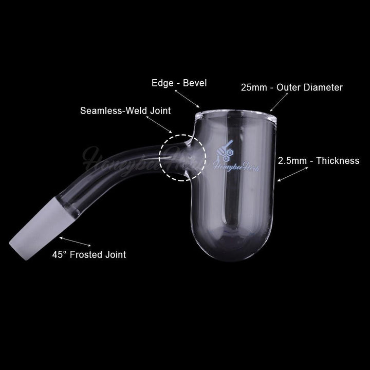 HONEY BEVEL DEEP BOWL QUARTZ BANGER - 45° DEGREE | BL - Headshop.com