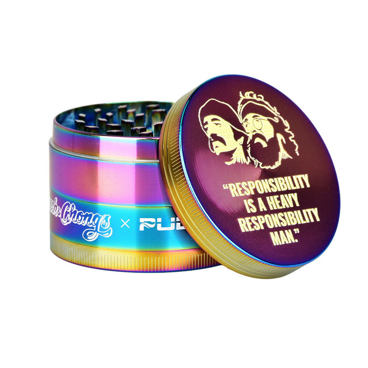 Cheech & Chong's™ x Pulsar Rainbow Metal Grinder | 4pc | 2.5" - Headshop.com