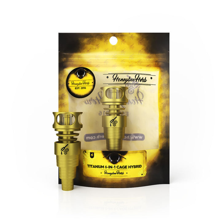 Honeybee Herb Titanium 6 IN 1 Cage Hybrid Dab Dab Nail - Headshop.com