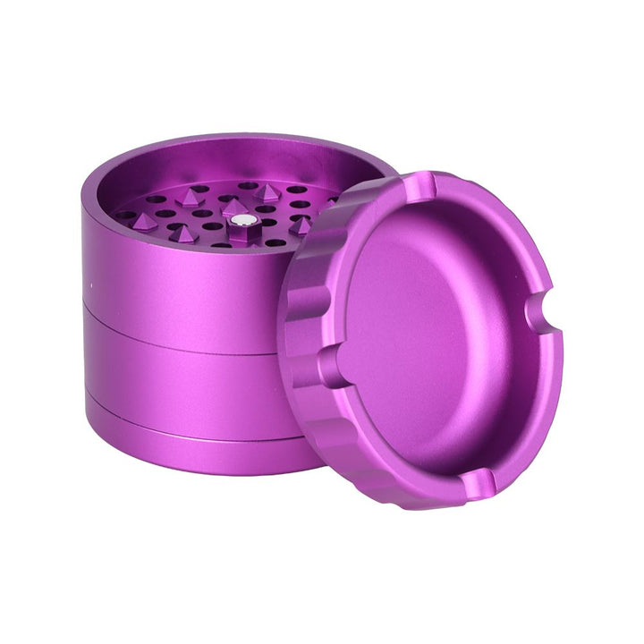 Aluminum Grinder with Ashtray Top - 4pc / 2.5" / Colors Vary - Headshop.com