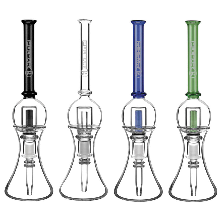 Pulsar Bubble Vapor Vessel w/ Quartz Tip & Stand - 8.5" / 10mm / Assorted Colors - Headshop.com