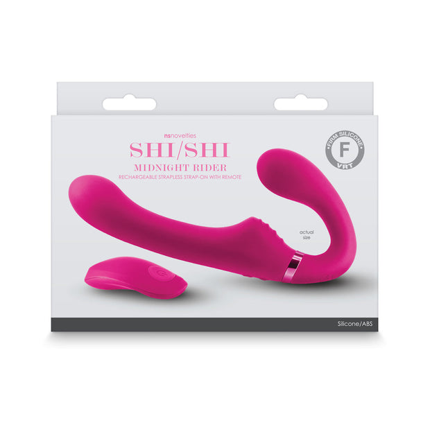 ShiShi Midnight Rider Vibrating Strapless Strap-On Pink - Headshop.com