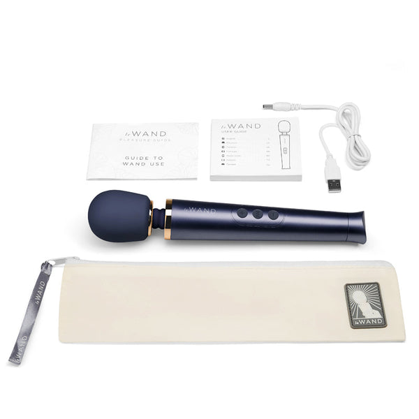 Le Wand Petite Rechargeable Vibrating Massager Navy Le Wand Petite Rechargeable Vibrating Massager Navy