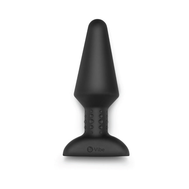 b-Vibe Rimming XL Rotating and Vibrating Remote Control Plug Black - Headshop.com