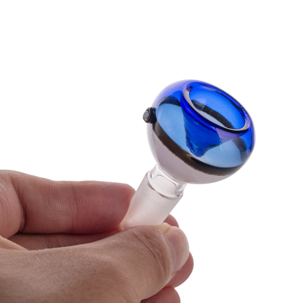 Blue Poke Ball Glass Bong Bowl - 14mm - Headshop.com
