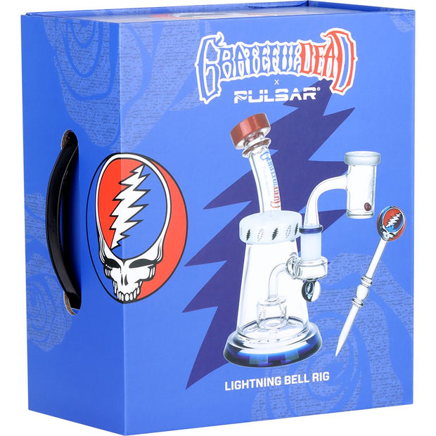 Grateful Dead x Pulsar Lightning Bell Dab Rig Set - 7.5" / 14mm F - Headshop.com