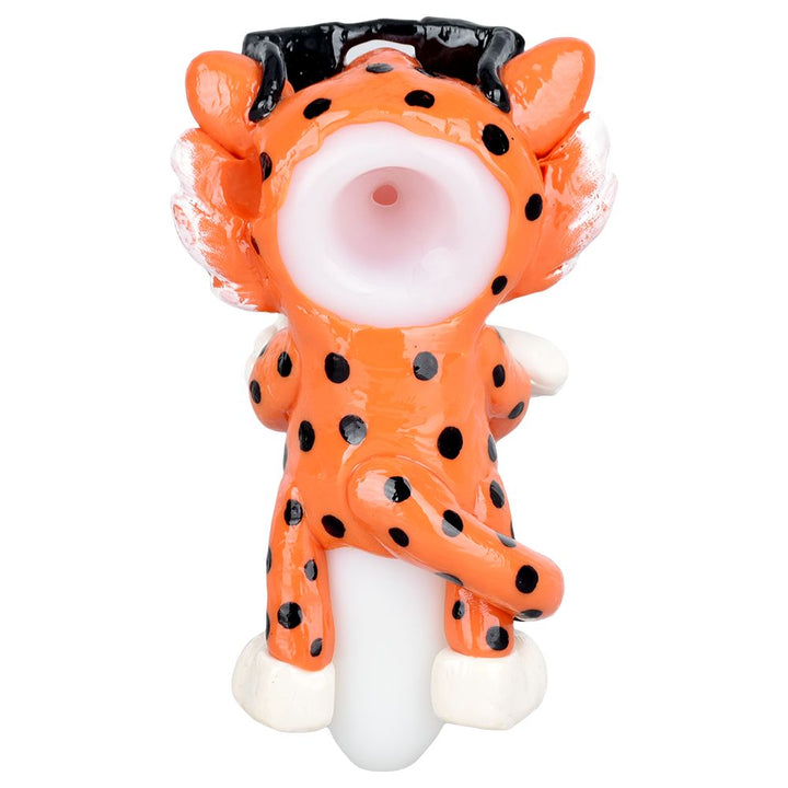 Cheezy Cheetah Enamel on Glass Hand Pipe - 5.5" - Headshop.com