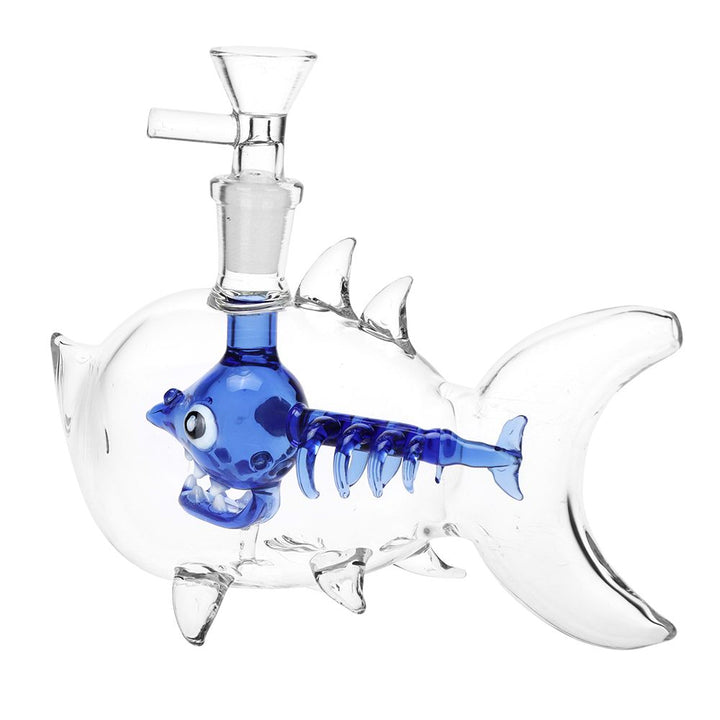 Fish Bone Glass Bubbler - 6.25" / 14mm F - Headshop.com
