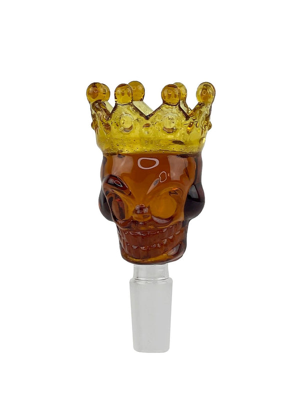 Skull & Crown Glass Bong Bowl - 14mm Skull & Crown Glass Bong Bowl - 14mm