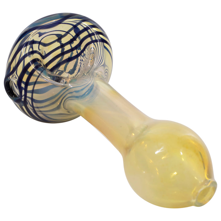 LA Pipes Spiral-Head Color Changing Glass Spoon Pipe - Headshop.com