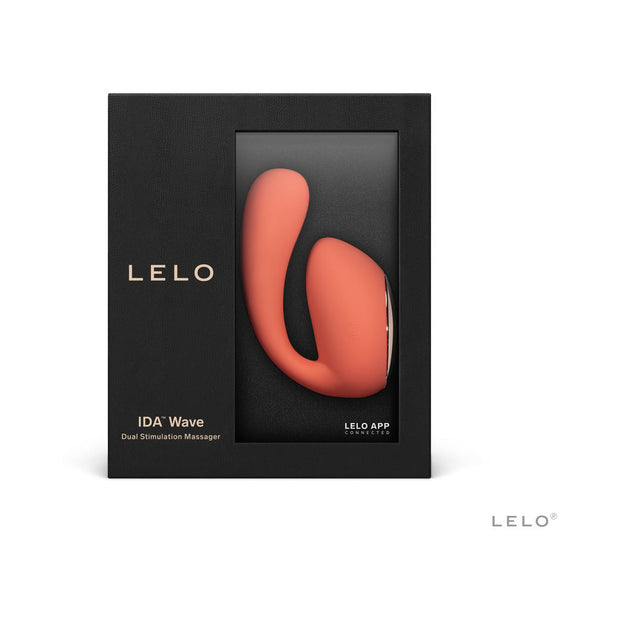 LELO IDA WAVE Rechargeable Dual Stimulator Coral Red - Headshop.com