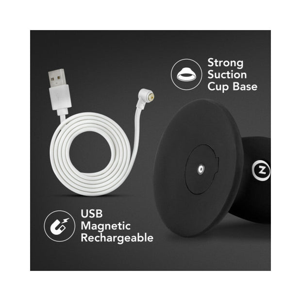 Blush Impressions Amsterdam Rechargeable Silicone 6.5 in. Vibrating Dildo with Suction Cup Black - Headshop.com