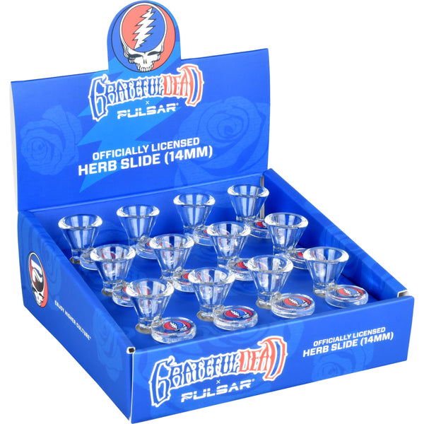 Grateful Dead x Pulsar Steal Your Face Herb Slide - 14mm M 12ct Grateful Dead x Pulsar Steal Your Face Herb Slide - 14mm M 12ct