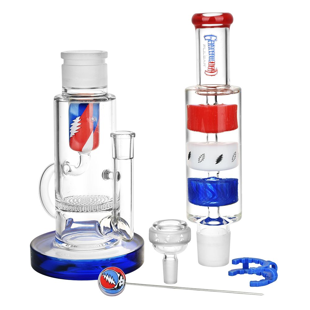 Grateful Dead x Pulsar Cool It Down Glycerin Water Pipe Kit - Headshop.com
