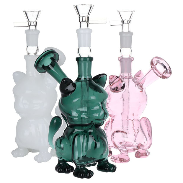 Purr-haps It's A Cat Glass Water Pipe - 6" / 14mm F - Headshop.com